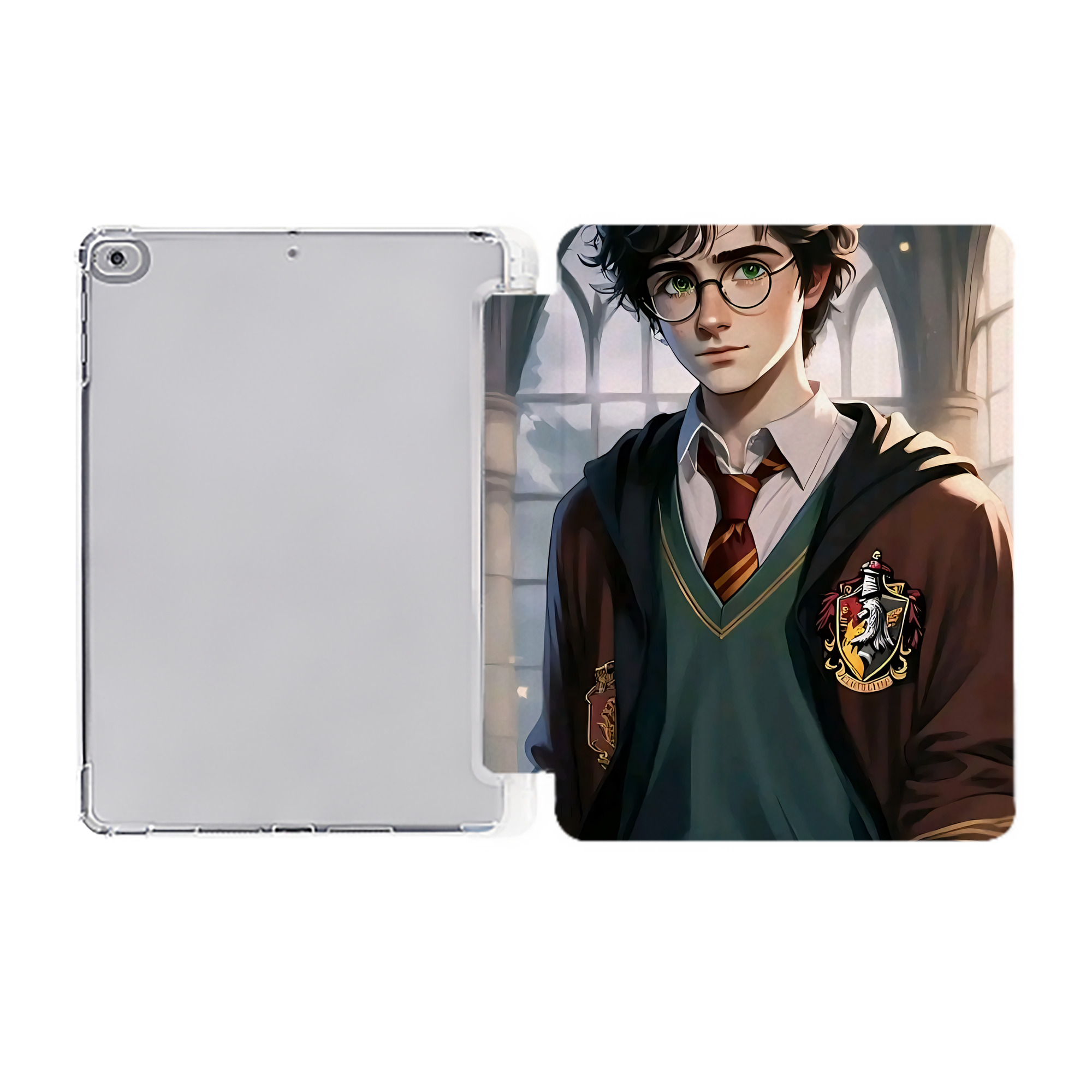 （画像用） Harry Potter ハリー・ポッターシリーズ IPad ケース ペン収納付き 三つ折りスタンド PUレザー×シリコン 対応機種9.5/10.5/10.9インチ